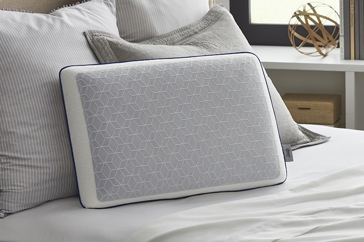 Sealy Gel Pillow on a dressed bed