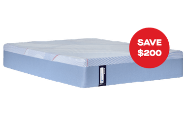 Posturepedic Hybrid mattress with "Save $200" badge