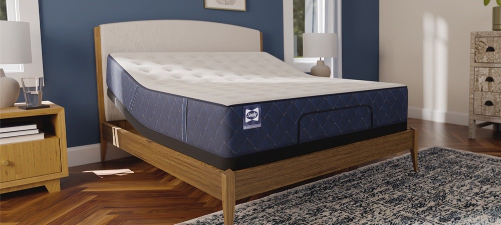 Neyland mattress on an Ease Power base in a styled room - mobile