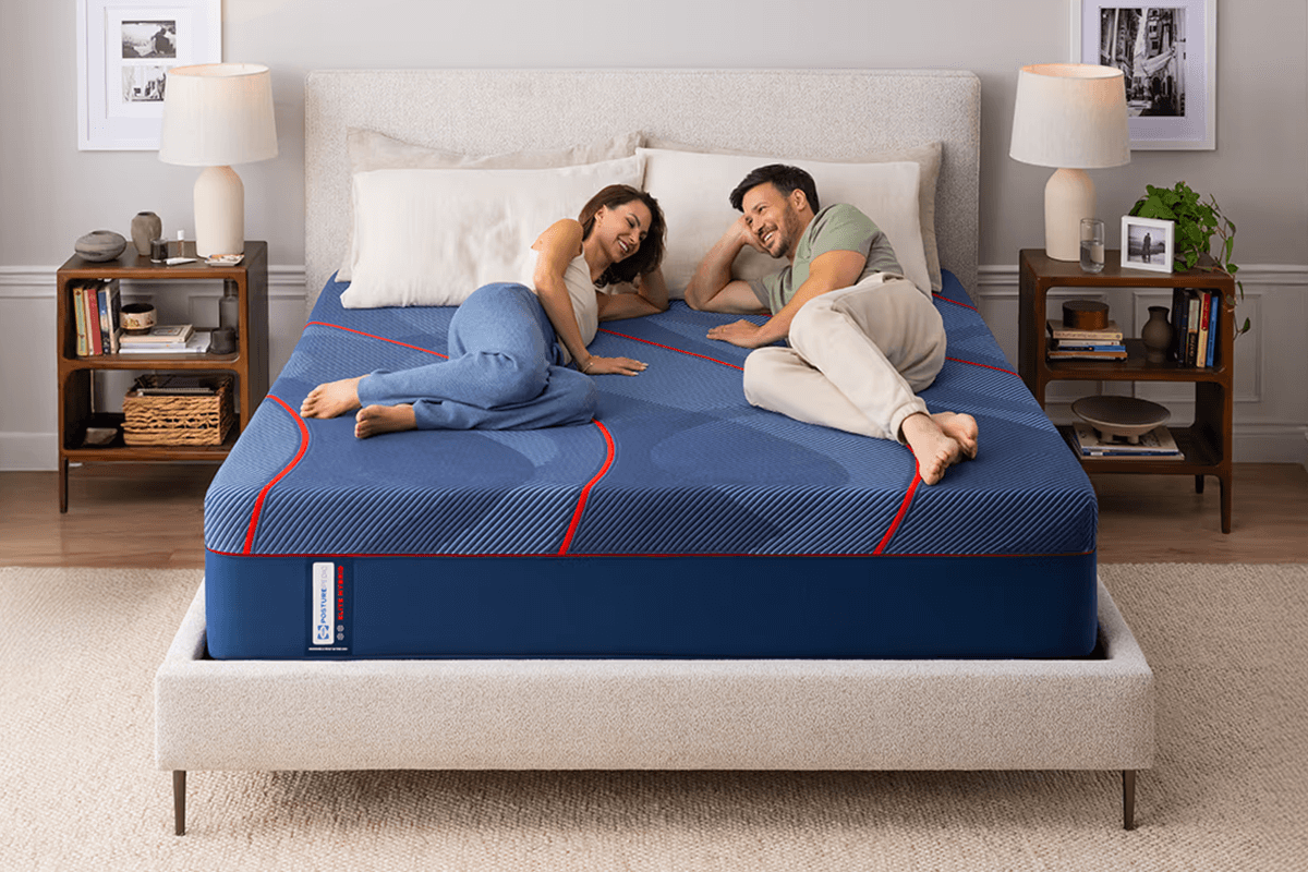 couple on a sealy mattress